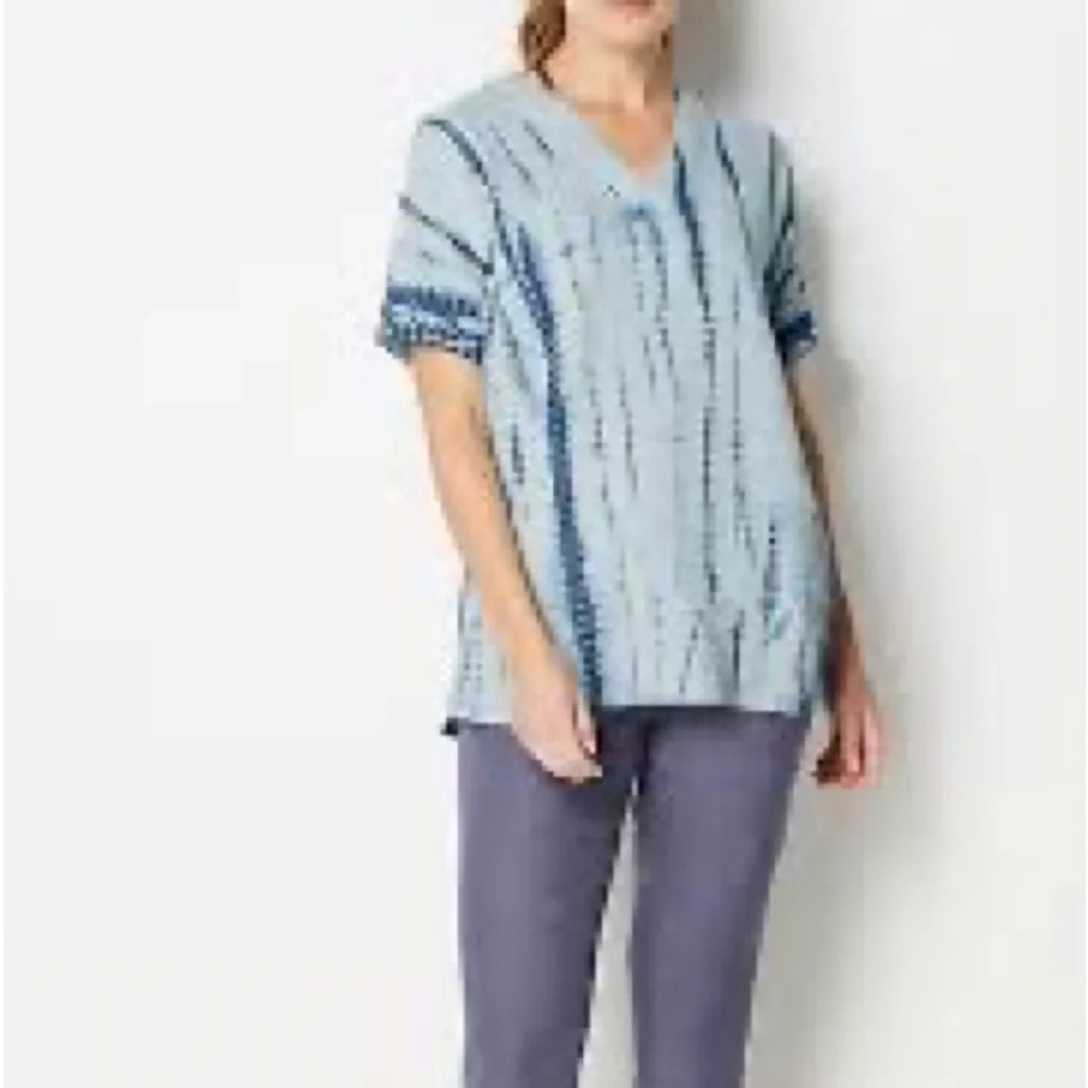 Pure Jill Tie Dyed Crinkle Gauze Tunic - Picture 4 of 8